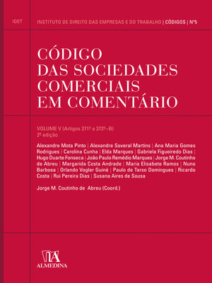 cover image of Código das Sociedades Comerciais em Comentário volume V--2ª Edição
